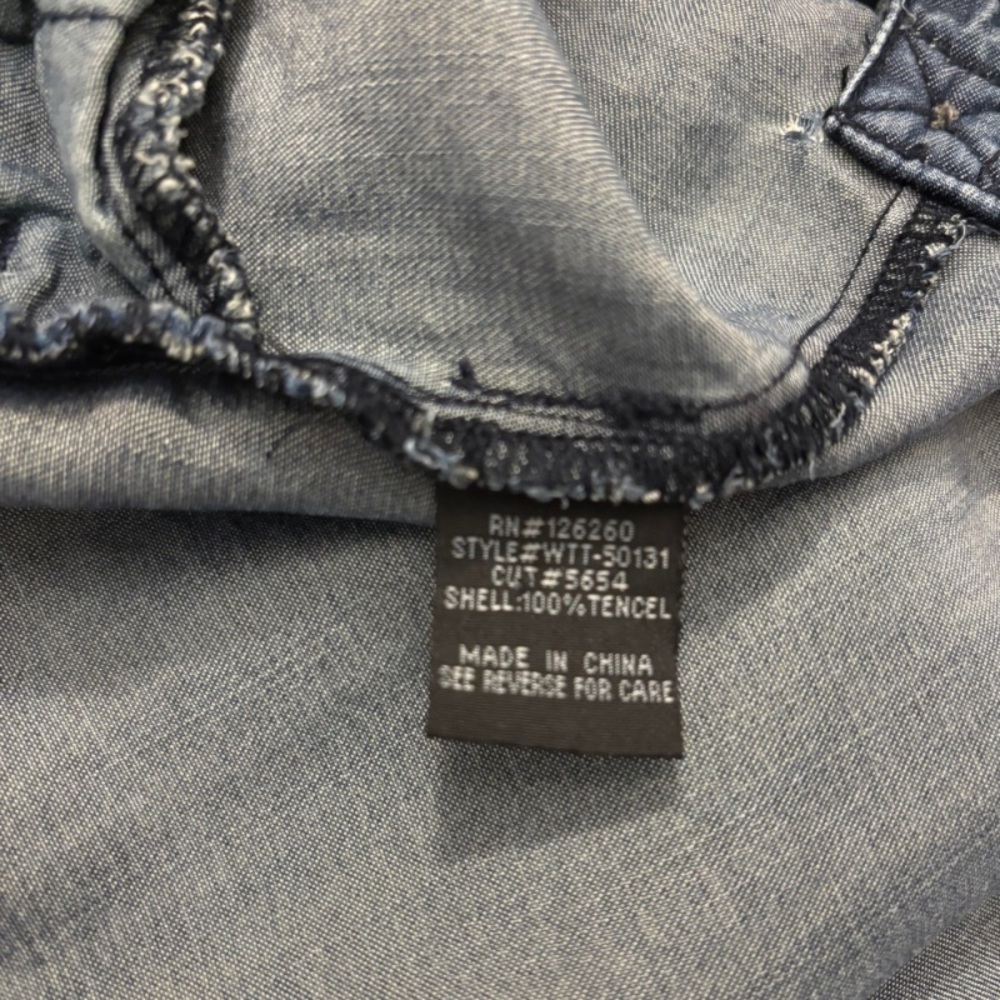 Velvet Heart Tencel Denim Shirt Dress Small Chambray Button Front - Picture 6 of 7